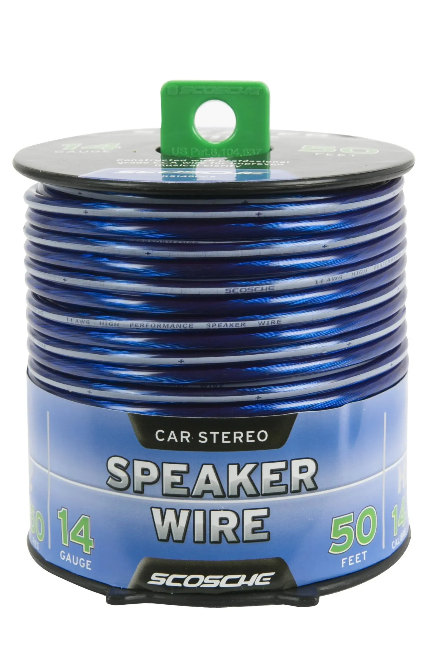 Scosche 14 Gauge 50 Ft Speaker Installation Wire CCA Car Audio Blue KS1450CS