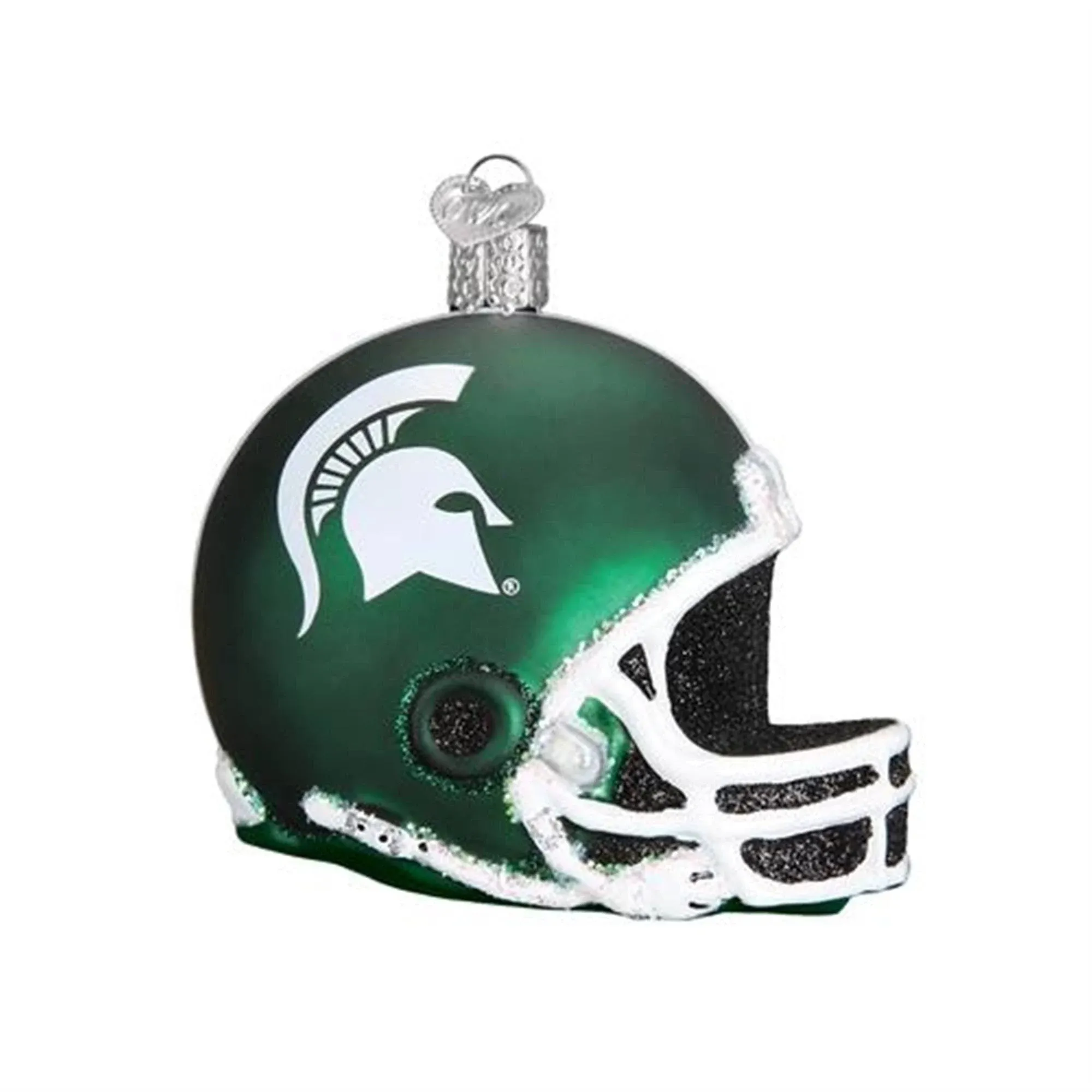 Old World Christmas Ornaments: Michigan State University Spartans Glass Blown Ornaments for Christmas Tree, Helmet