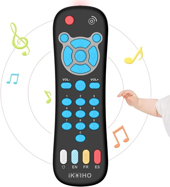 Baby Remote Control Toy for 1 Year Old Boys Girls Gifts Realistic Toddler TV Remote Toy with Music and Light Early Education Learning Toy Remote Kid Infant Baby Toys for 6 to 12 Months 12 to 18 Months