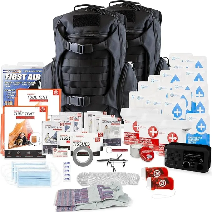 2 Person 72HRS Deluxe Backpack - Emergency Survival Kit