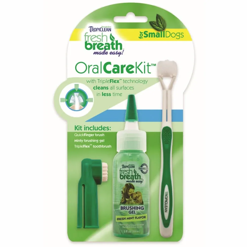 TropiClean Fresh Breath Total Care Kit for Small & Medium Dogs