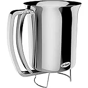 Pancake Batter Dispenser- Gourmet Stainless-Steel Pourer- Perfect for Baking Cupcakes, Waffles, Cakes, and Muffins- No Drip Dispenser by Chef Buddy