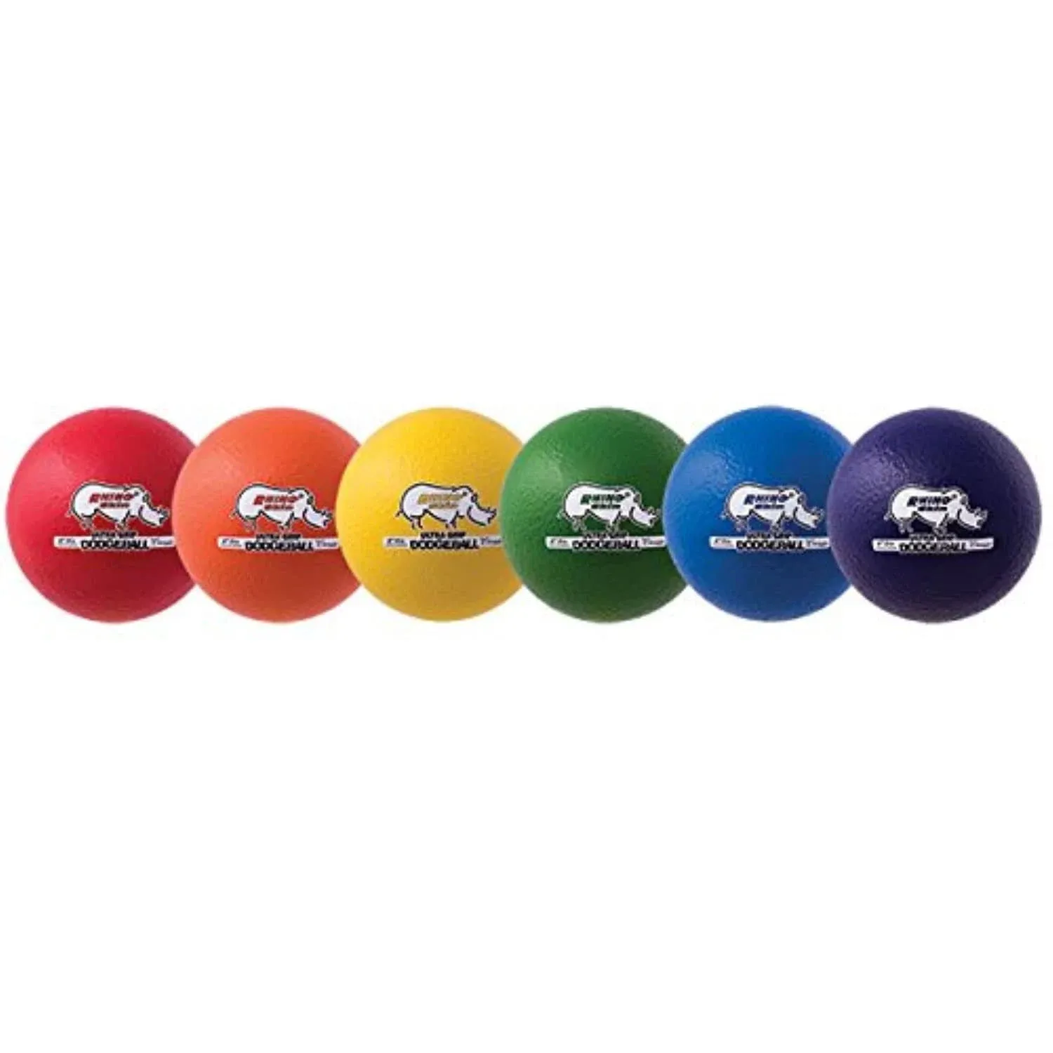 Rhino Skin Low Bounce Ultra Grip Dodgeball Set&#44; Neon