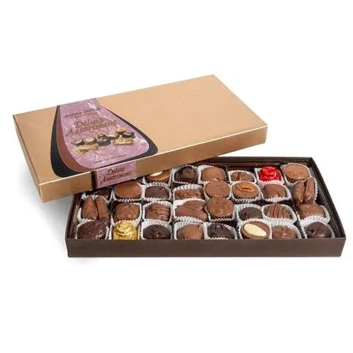 Anthony Thomas, Milk and Dark Chocolate Deluxe Assortment, Milk Chocolate, Soft ...