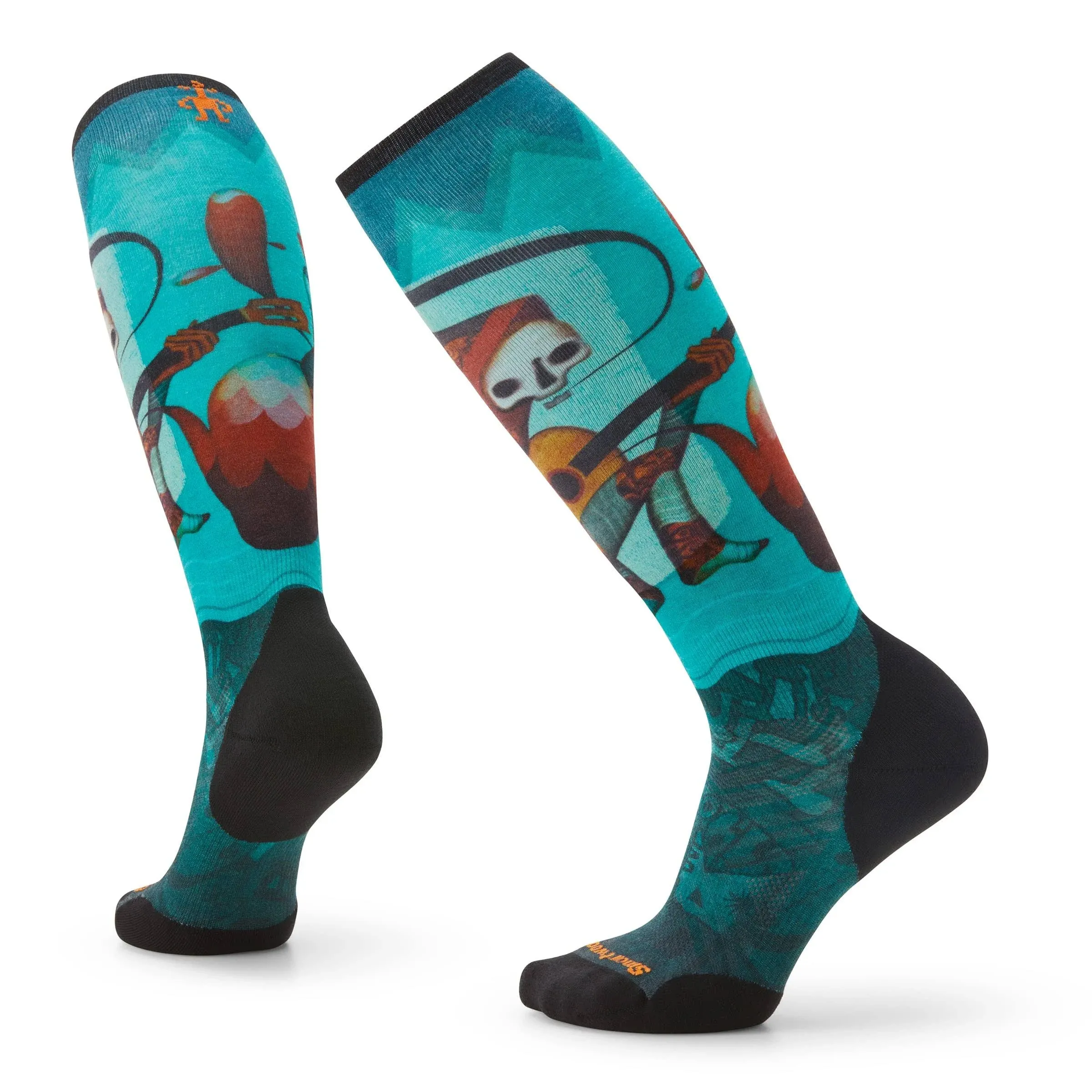 Smartwool Women's Ski Print Targeted Cushion Merino Wool Over The Calf Socks