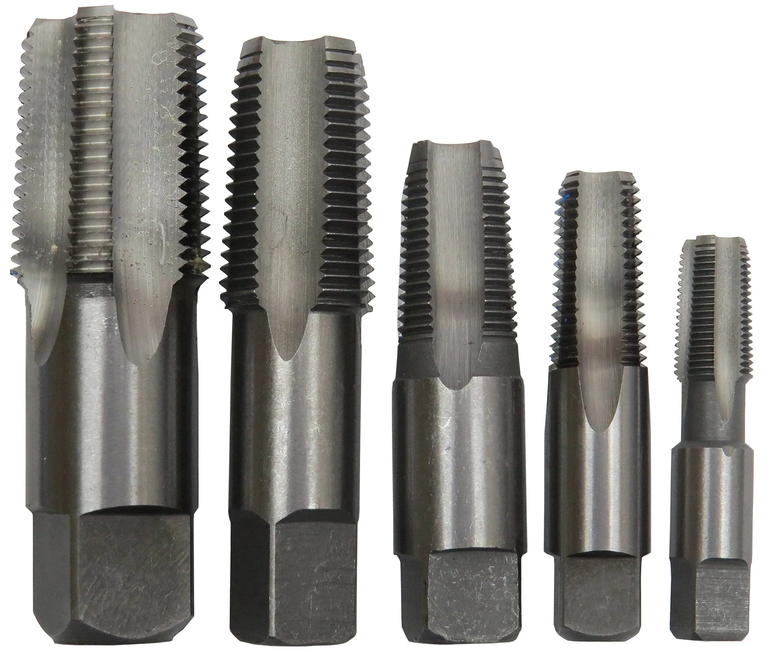 Drill America Carbon Steel NPT Pipe Tap Set 5 Piece