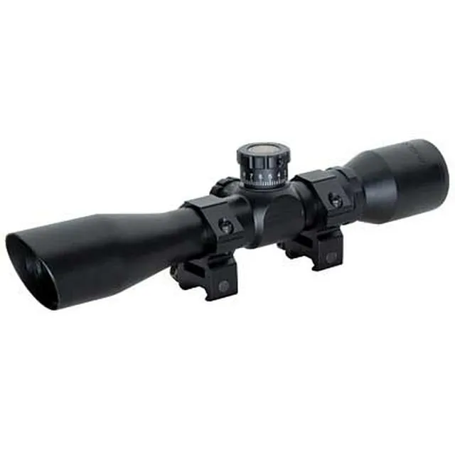 Truglo Compact Tactical Rifle Scope 4x32mm Mil-Dot Reticle Black Finish-TG8504B<wbr/>T