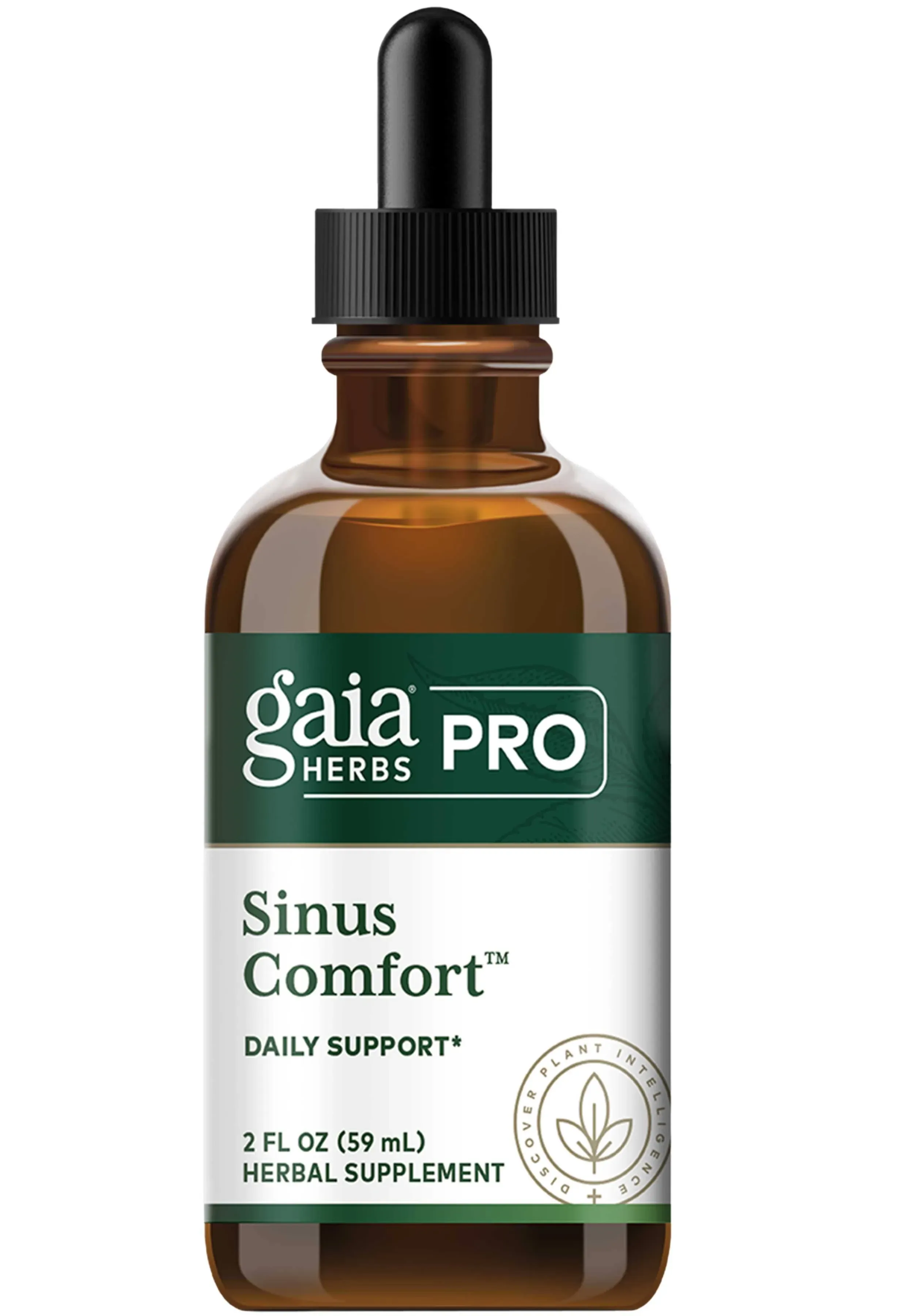 Gaia Herbs Sinus Comfort - Respiratory & Immune Support Supplement to Promote Healthy Sinuses* - with Nettle, Peppermint Leaf Oil, Holy Basil, Yarrow, Plantain & Bayberry - 2 Fl Oz (30-Day Supply)