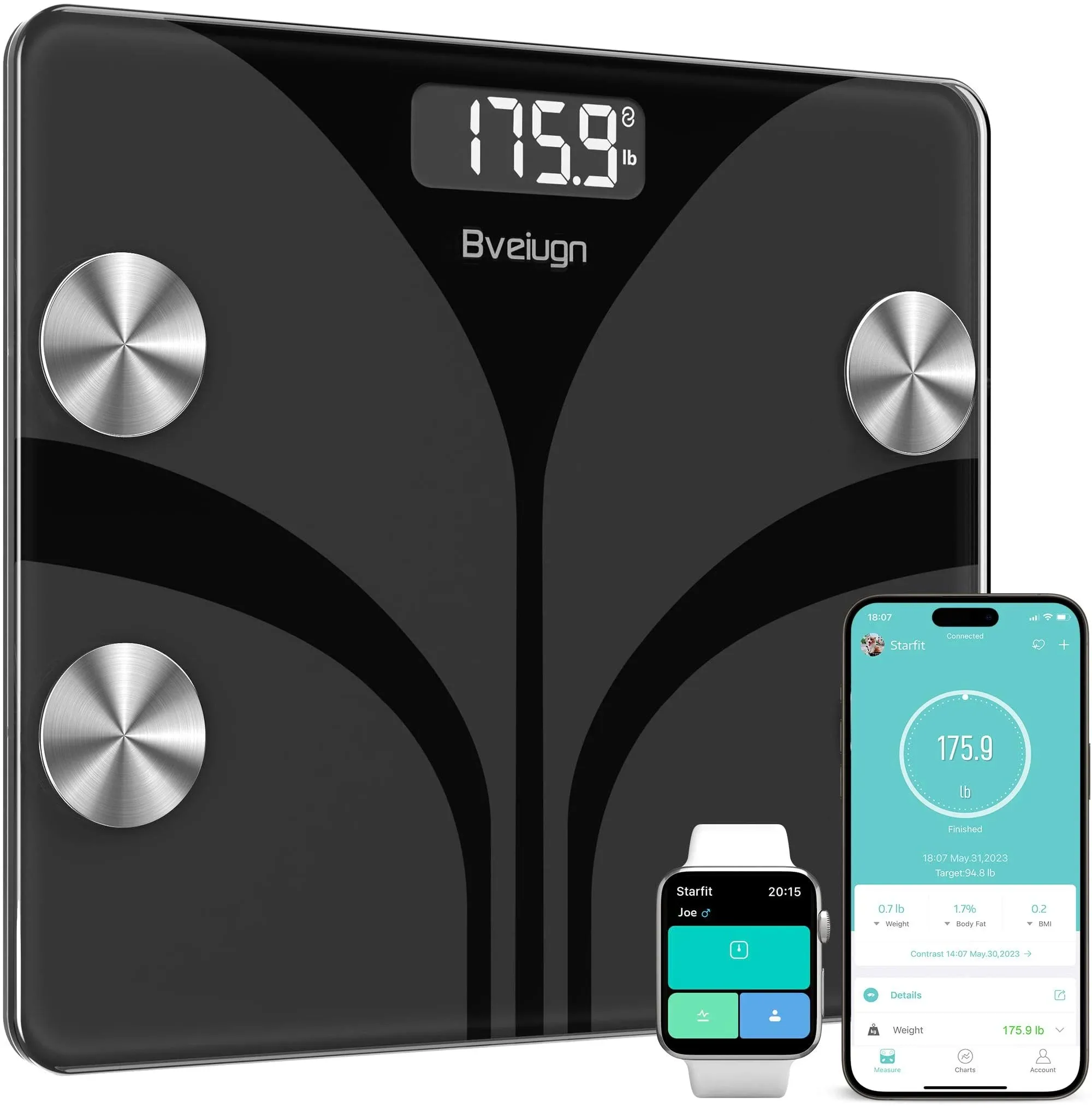 Posture Scale for Body Weight Digital Bathroom Smart Scale LCD Display