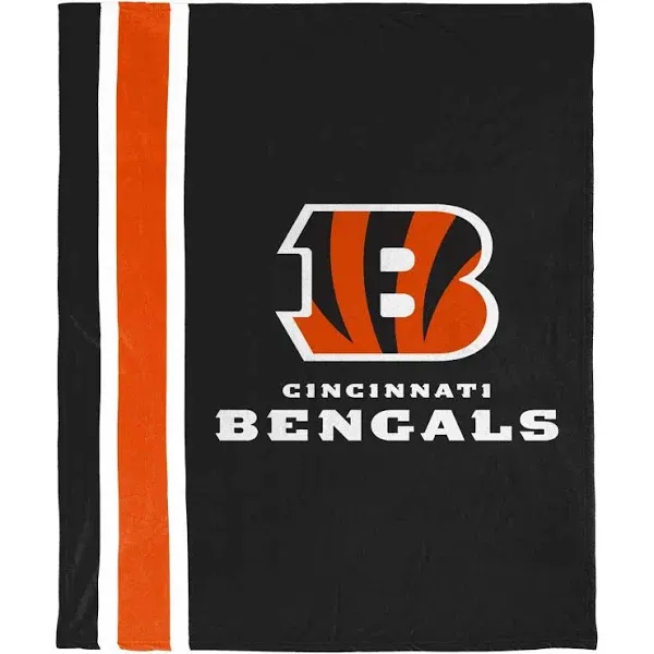 FOCO NFL Cincinnati Bengals Plush Soft Micro Raschel Throw Blanket, 50 x 60