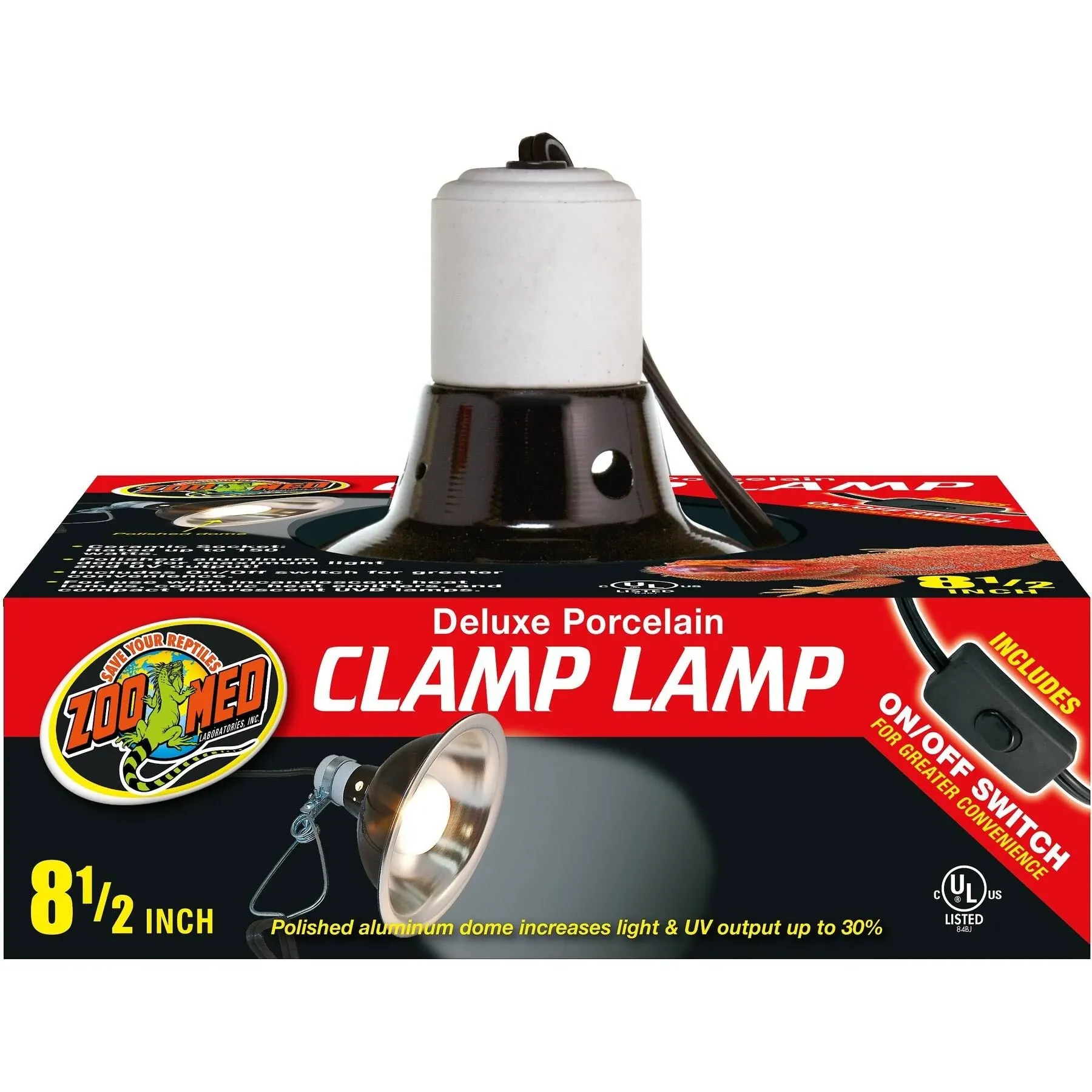 Deluxe Porcelain Clamp Lamp For Reptiles