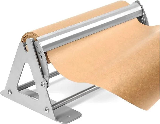 Paper Roll Dispenser and Cutter - Heavy Duty Kraft, Freezer, and Butcher Paper Dispenser - Non Slip and Wall Mountable (36 Inches)(Up to 1000ft Rolls)