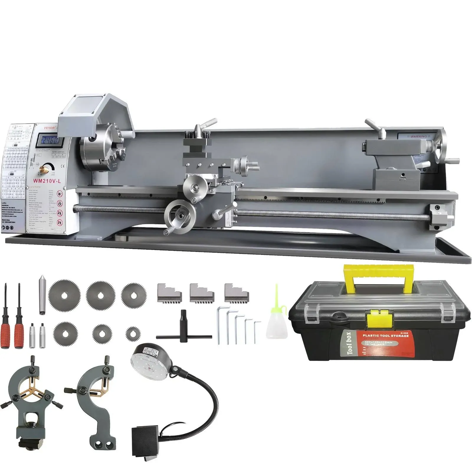 VEVOR Metal Lathe Machine 8.3'' x 29.5'' Precision Benchtop Power Metal Lathe 0 ...