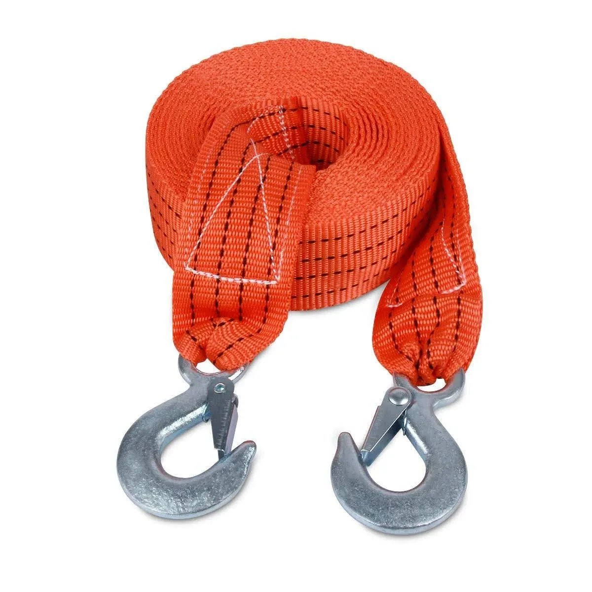 Tow Strap with Hooks 2in X20Ft Recovery Strap 10,000LB Break Strengthened Towing Rope for Towing Vehicles in Roadside Emergency