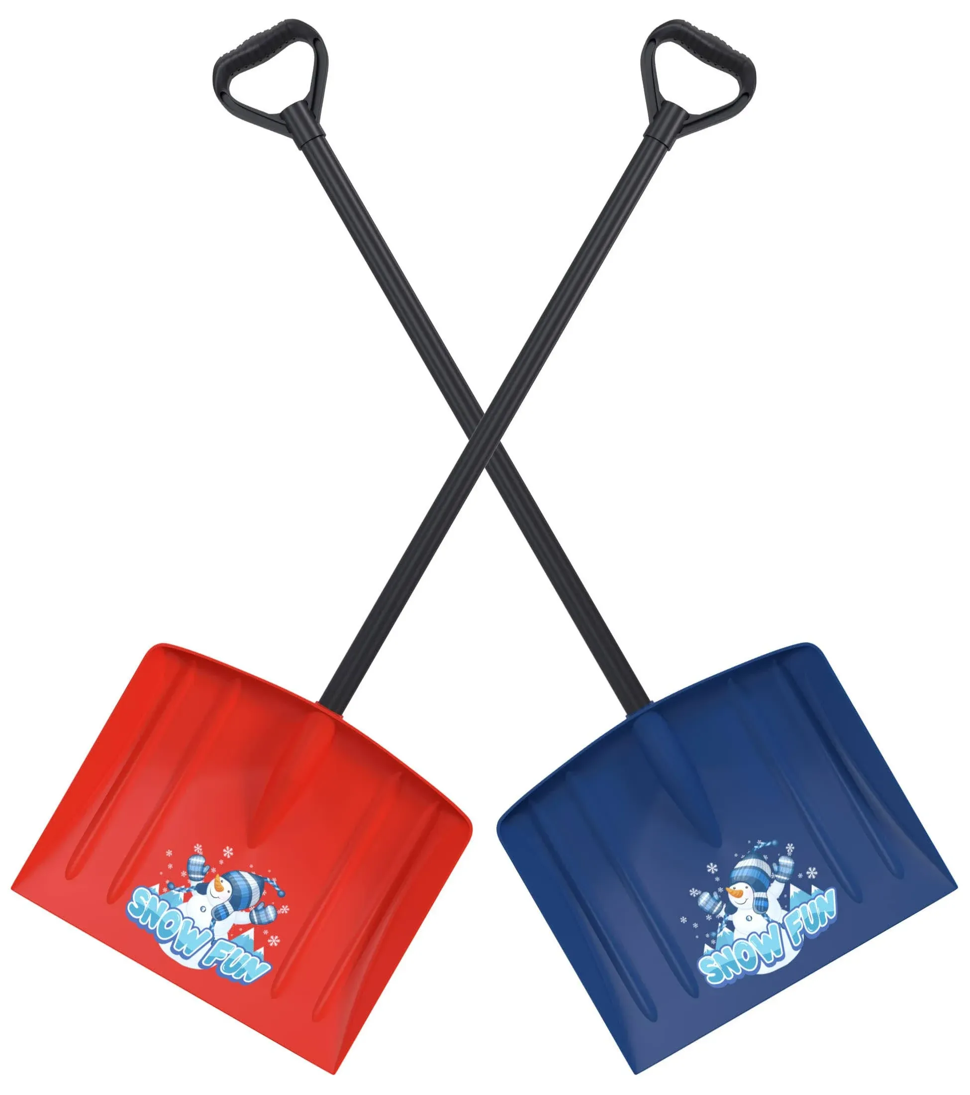 Kids Snow Shovel 36&#034; Tall (2 Pack) - Kids Shovel, Winter Shovel, Snow Shovels 