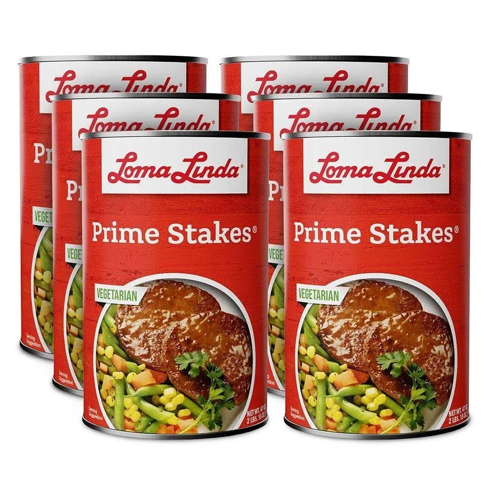 Loma Linda - Plant-Based Meat substitute 47 oz Prime Stakes, 6 Pack