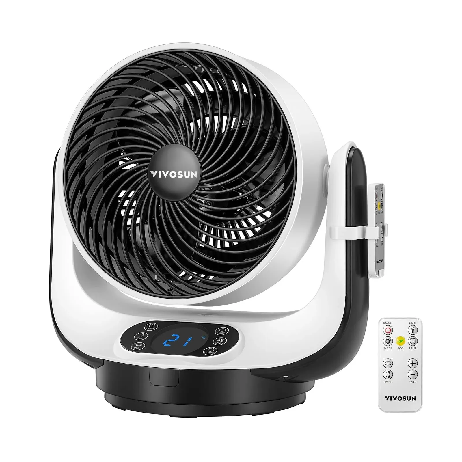 VIVOSUN 13 inch Air Circulator Fan, Strong Wind Floor Fan, Table Fan, 3 Speeds ...