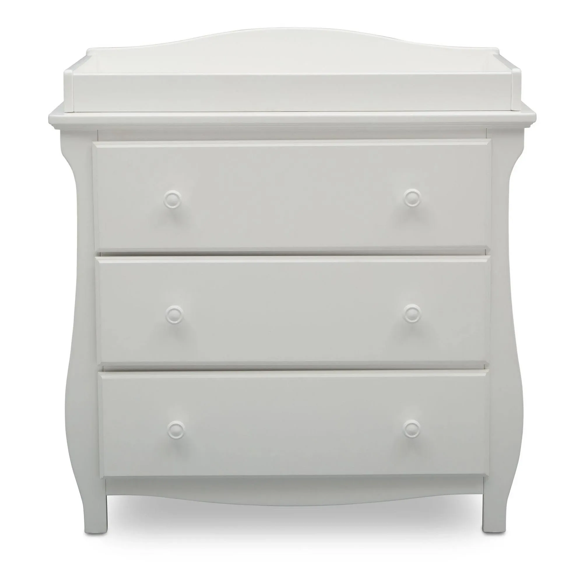 Delta Children Lancaster 3 Drawer Dresser with Changing Top Bianca White