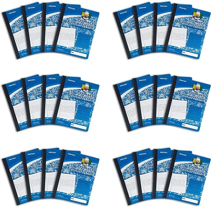 Primary Composition Notebook 24pk/Case - Full Page - Blue Only - Flexible Hardcover - 10147 (09270)