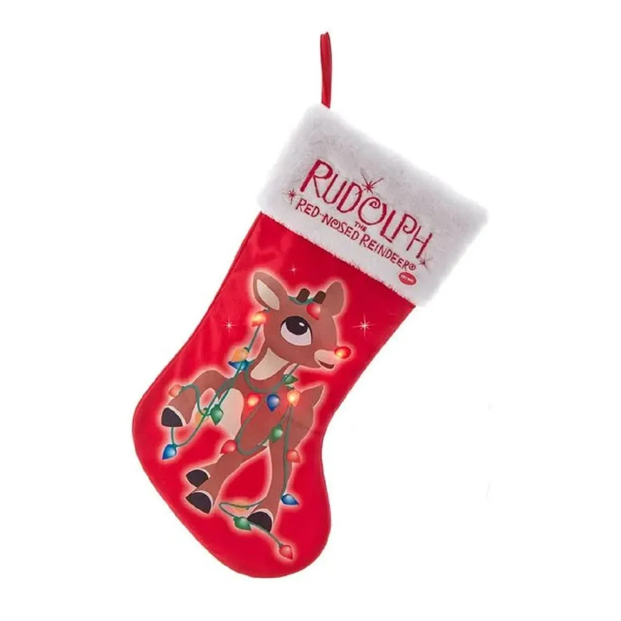 Rudolph The Red Nose Reindeer Battery Operated Light-Up Stocking