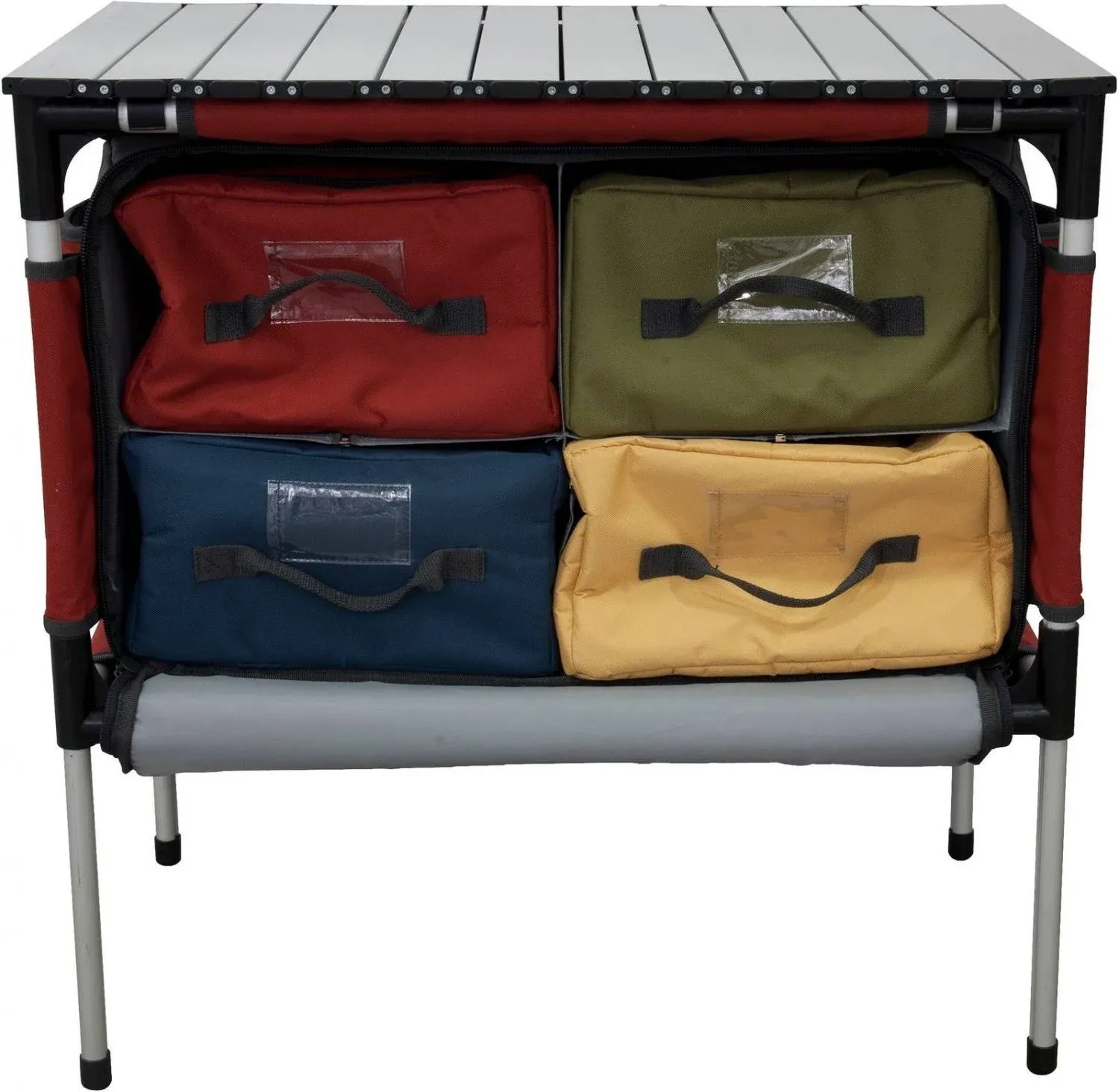 Camp Chef Mountain Series Sherpa Table & Organizer, Grey/Red