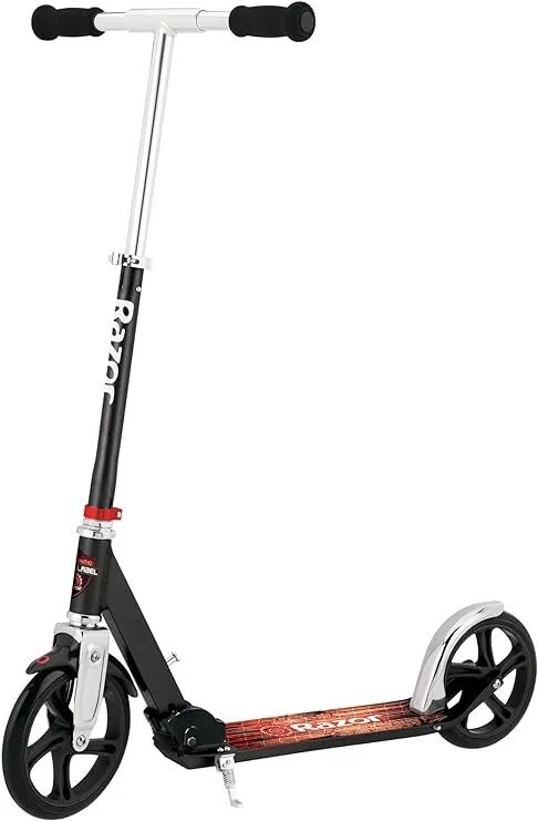 Razor A5 Lux Kick Scooter - Large 8" Wheels, Foldable, Adjustable Handlebars, Lightweight, for Riders up to 220 lbs