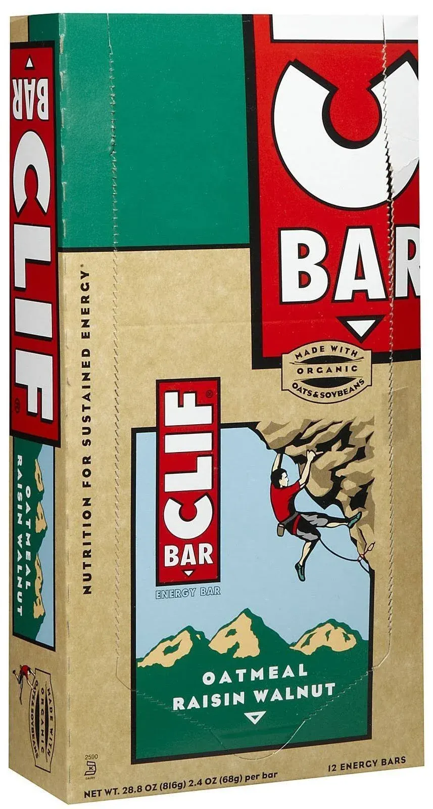 Clif Bar Energy Bars, Oatmeal Raisin Walnut, 12 Pack - 12 pack, 2.40 oz bars