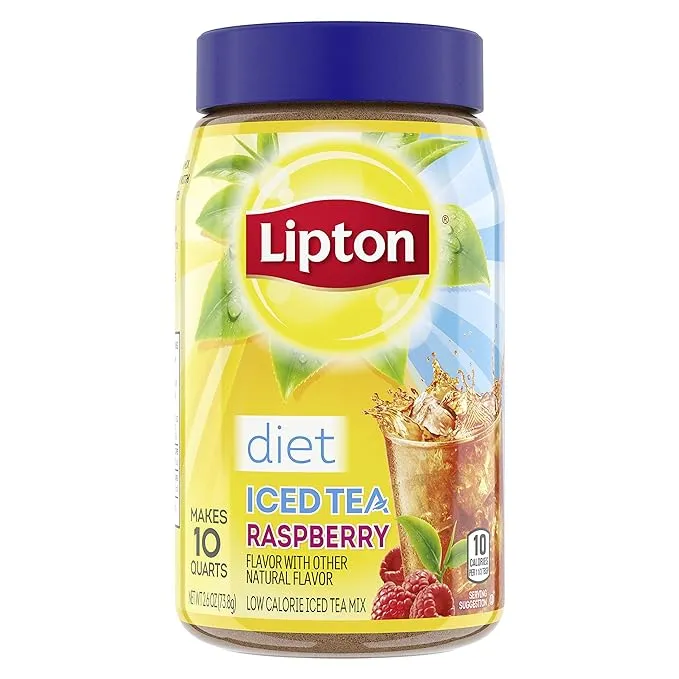 Lipton Diet Lemon Iced Tea Mix, Makes 15 Quarts (Pack of 2)