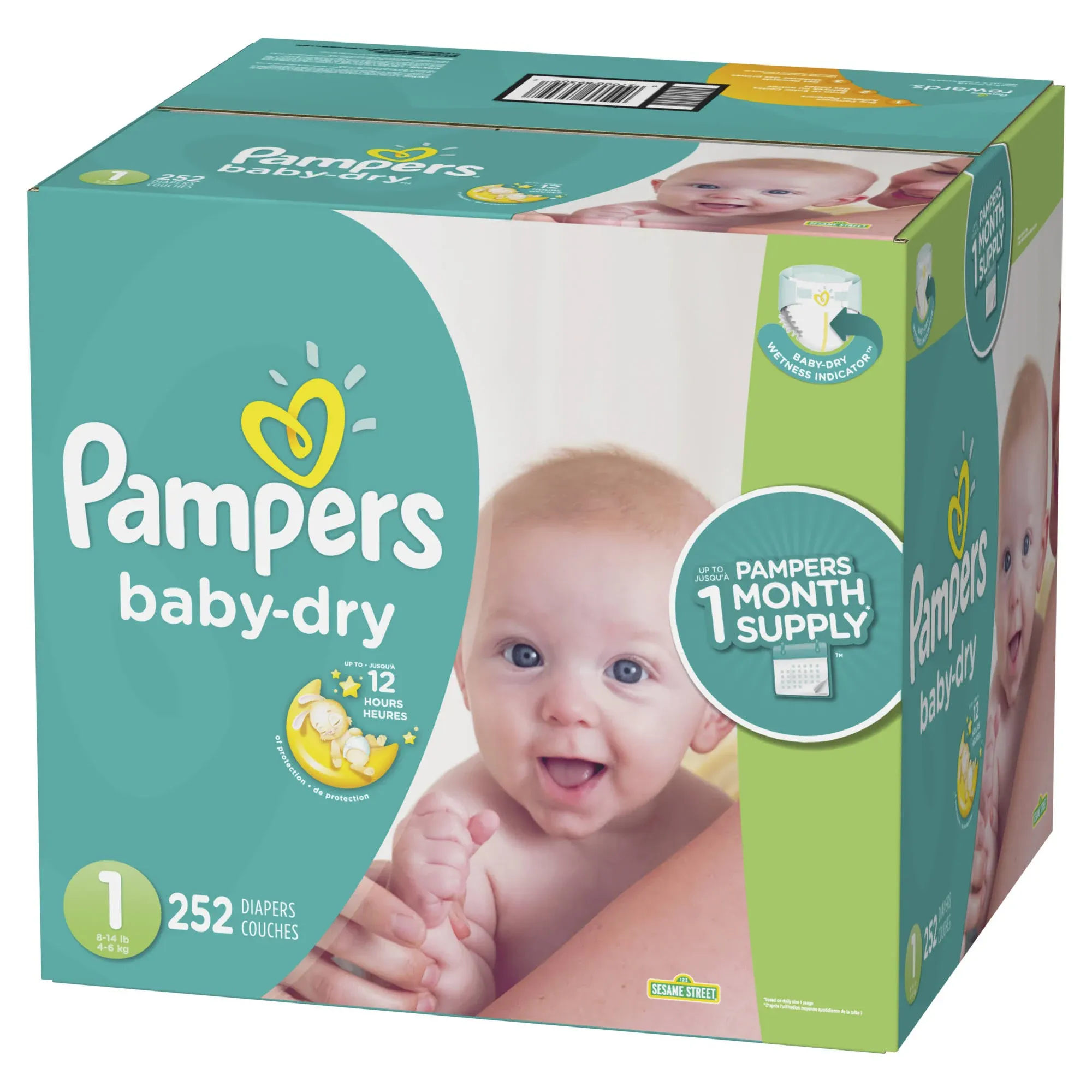 Diapers Size 5, 164 count - Pampers Baby Dry Disposable Diapers