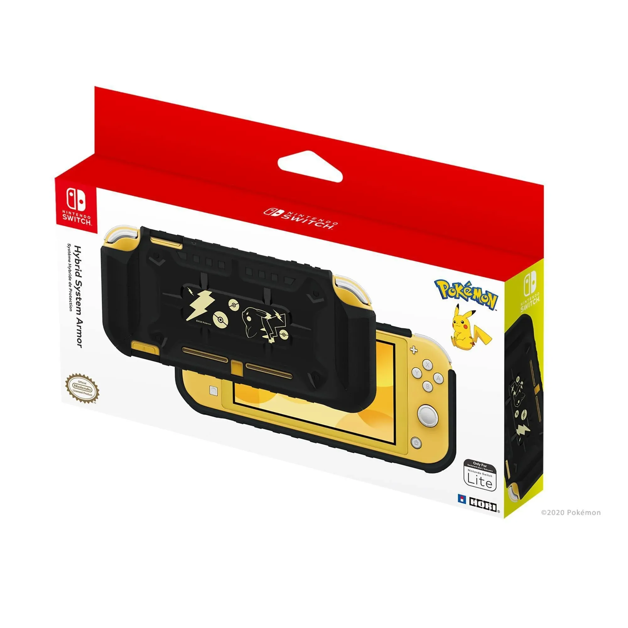 Hori Switch Lite Hybrid System Armor - Pikachu Black and Gold