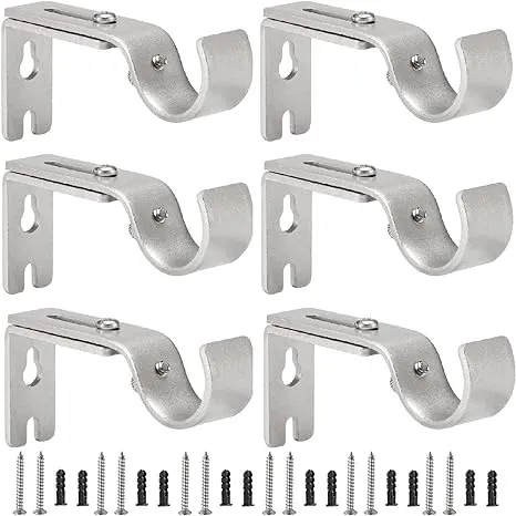 Adjustable Curtain Rod Brackets 1 Inch Curtain Rod Brackets Heavy Duty Curtai...