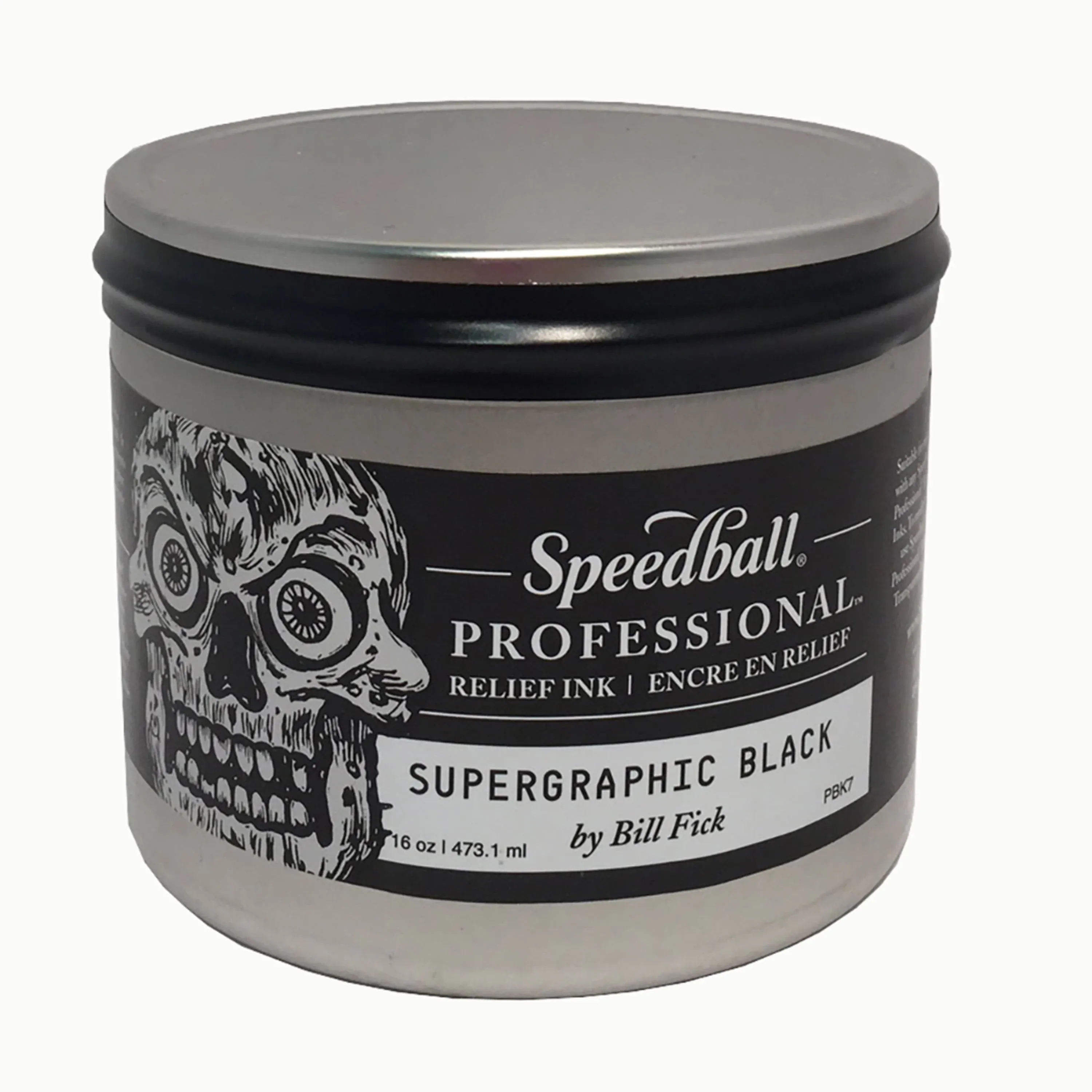 Speedball Professional Relief Ink, Supergraphic Black, 16 Ounce Can