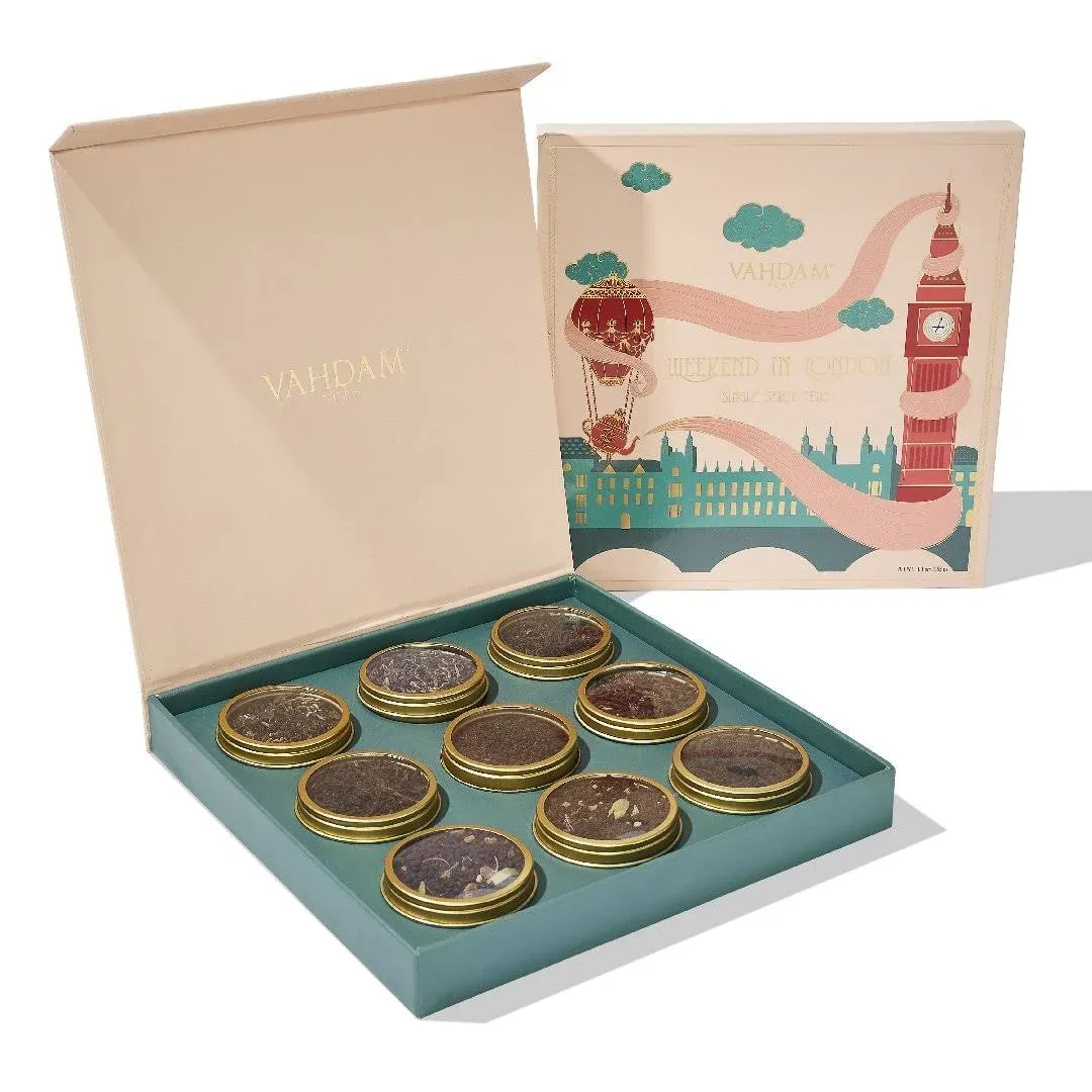 Vahdam Tea Weekend In London Gift Set 9 Teas