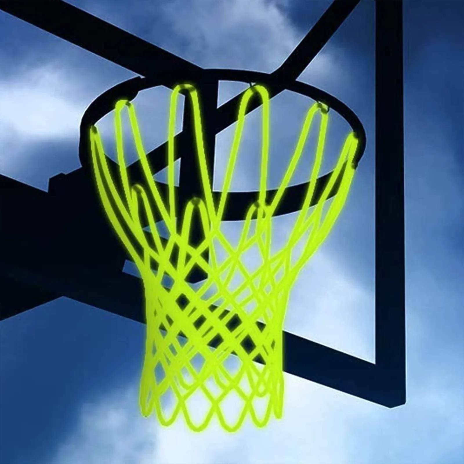  Nightlight Basketball Net Luminous Outdoor Portable Sun Powered Sports Nylon 