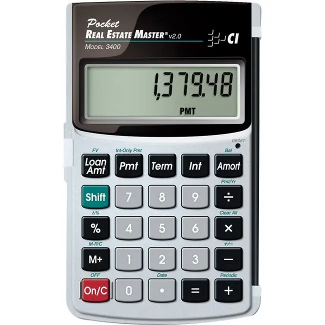 Calculated Industries 3400 Pocket Real Estate Master, Lightweight Business/Financial Calculator