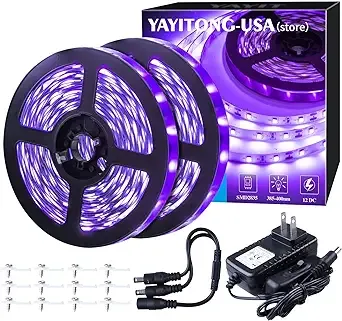 YAYIT 40 Foot LED Black Light Strip Kit