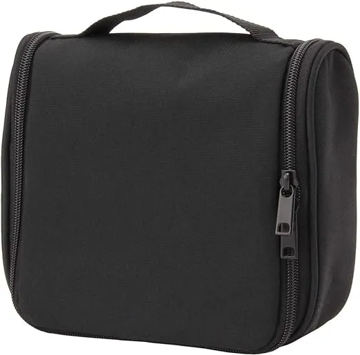 Muji Black Polyester Hanging Toiletry Case Not Washable F8S8061 16x19x6cm