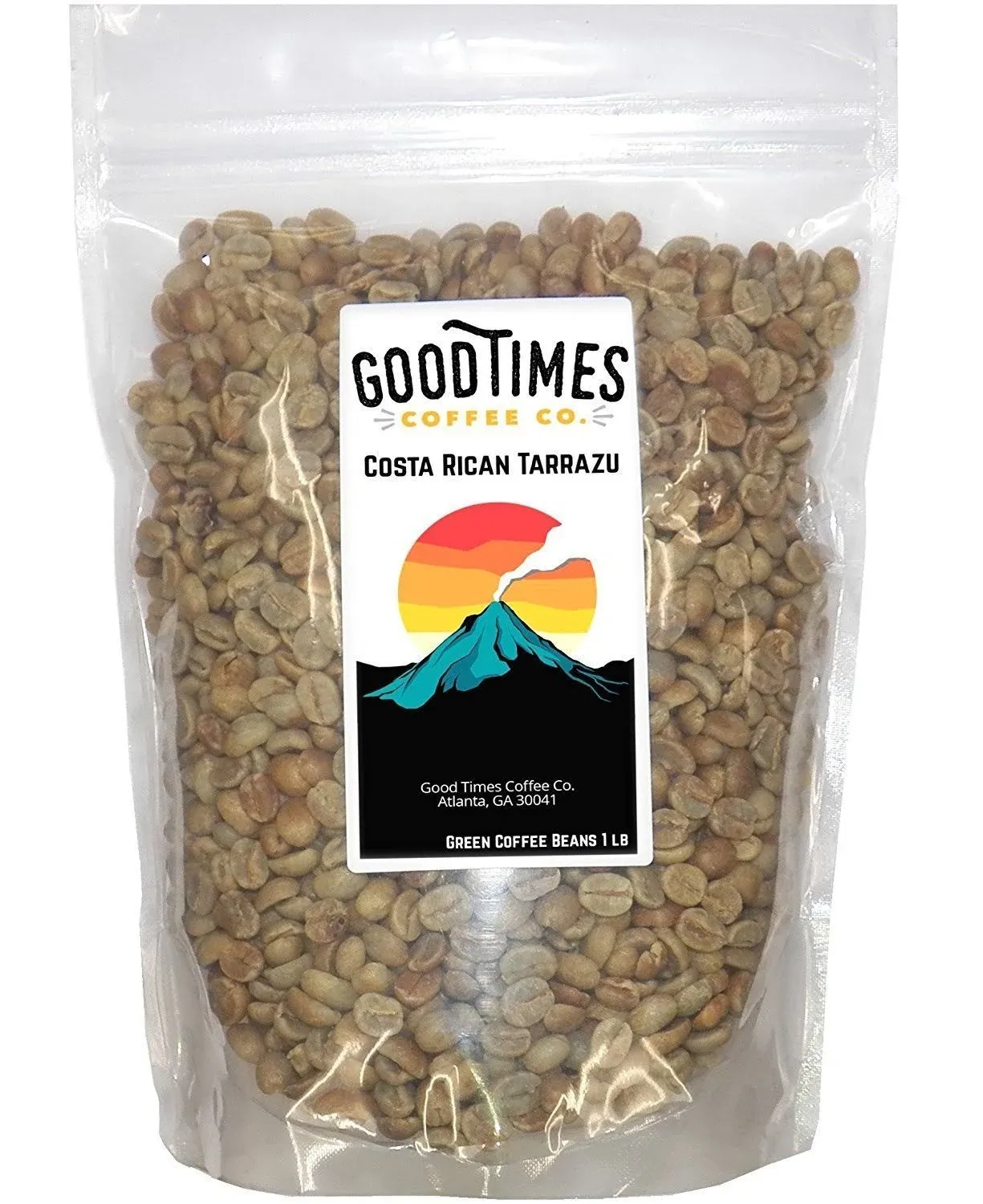 Good Times Coffee Co. Green Unroasted Coffee Beans, Costa Rican Tarrazu (1 Pound)