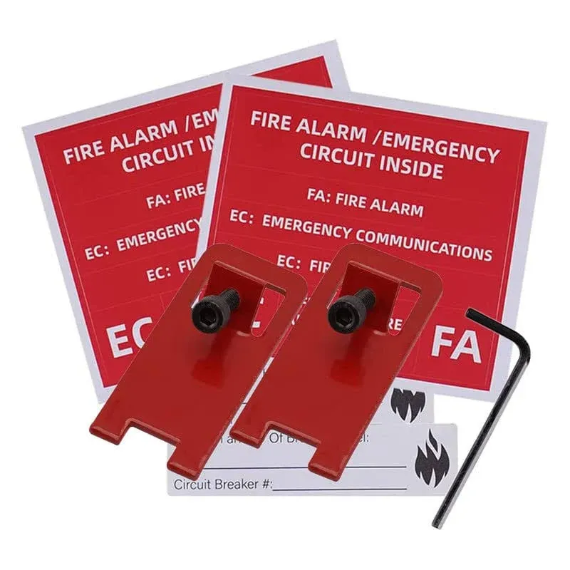 2 Sets ELOCK-FA Fire Alarm Lock, E-series Fire Lockout Kit, Red1