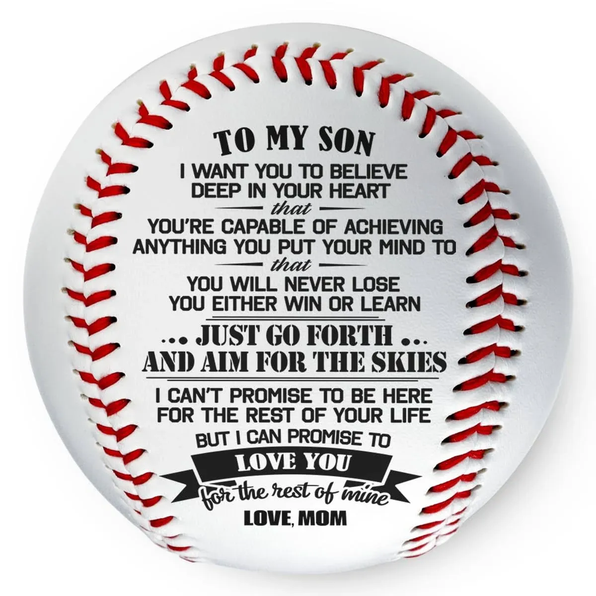 Doptika Baseball Gifts for Son from Dad, Personalized Gifts, Father and Son Gifts, to My Son, Gifts for Adult Son, Bonus Son Gifts, Chri