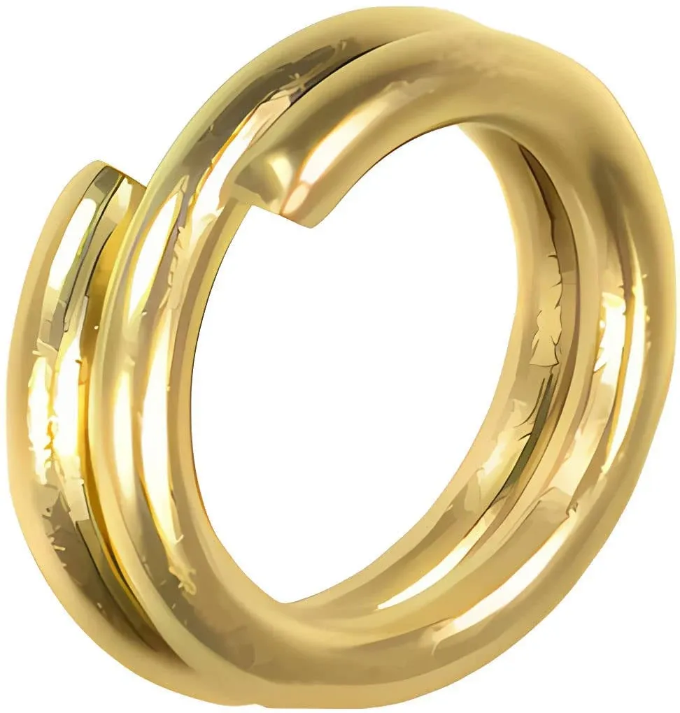 14K Gold Round Split Ring