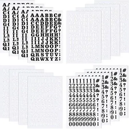 1408 Pieces Iron on Letters and Numbers 0.75 inch Heat Transfer Letters Numbers ...