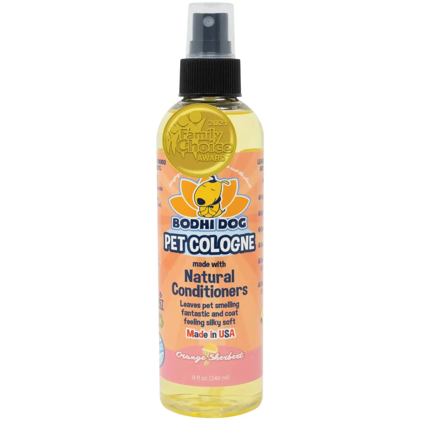 Bodhi Dog Natural Dog Cologne | Premium Scented Deodorizing Body Spray for Dogs & Cats | Neutralizes Strong Odors | Dog Perfume with Natural Dog Conditioner | Made in USA (Orange Sherbert, 8 Fl Oz)