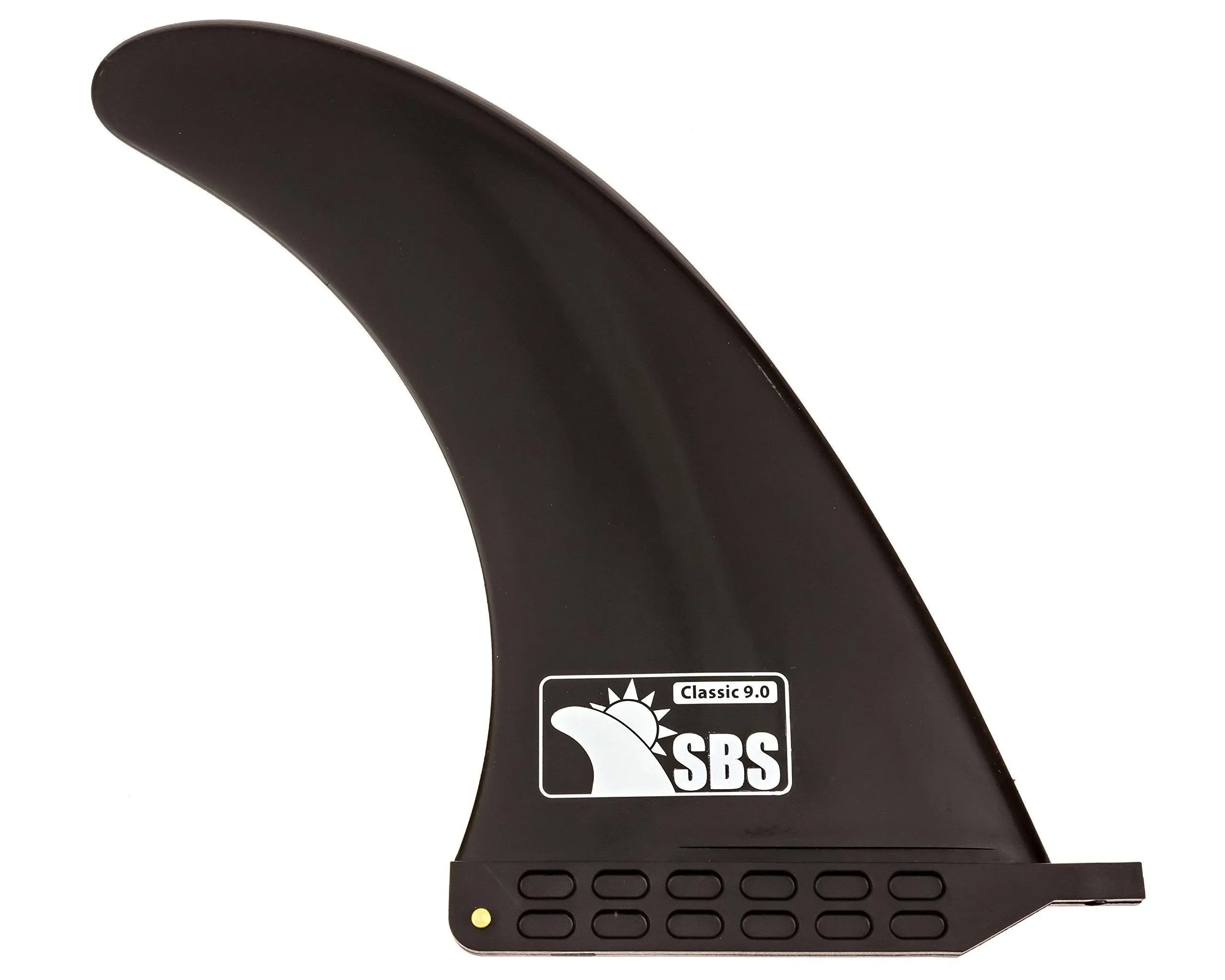  SBS - 9&#034; Longboard &amp; SUP Single Fin - Center Fin for Surfboards &amp; Black