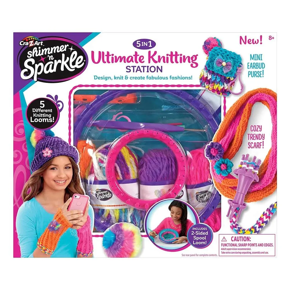 Cra-Z-Art Shimmer 'n Sparkle 5-in-1 Ultimate Knitting Station