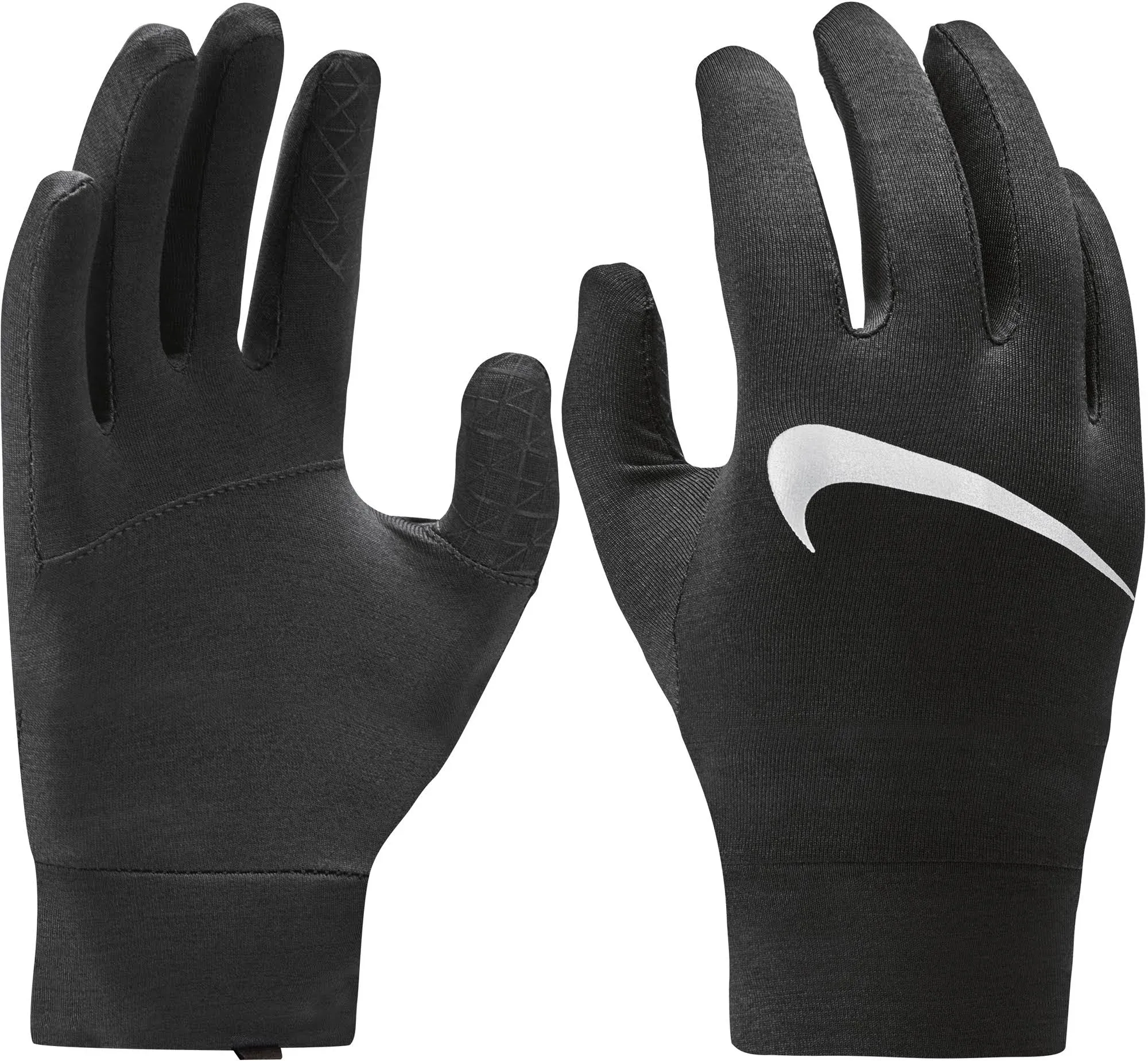 Nike Dry Element Running Gloves, Men's Black/Silver