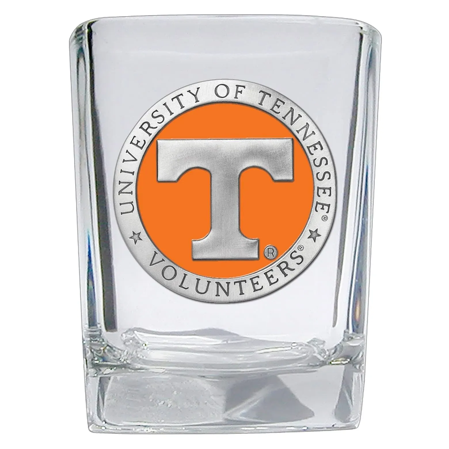  Tennessee Heritage Pewter Square Shot Glass (Orange Emblem)