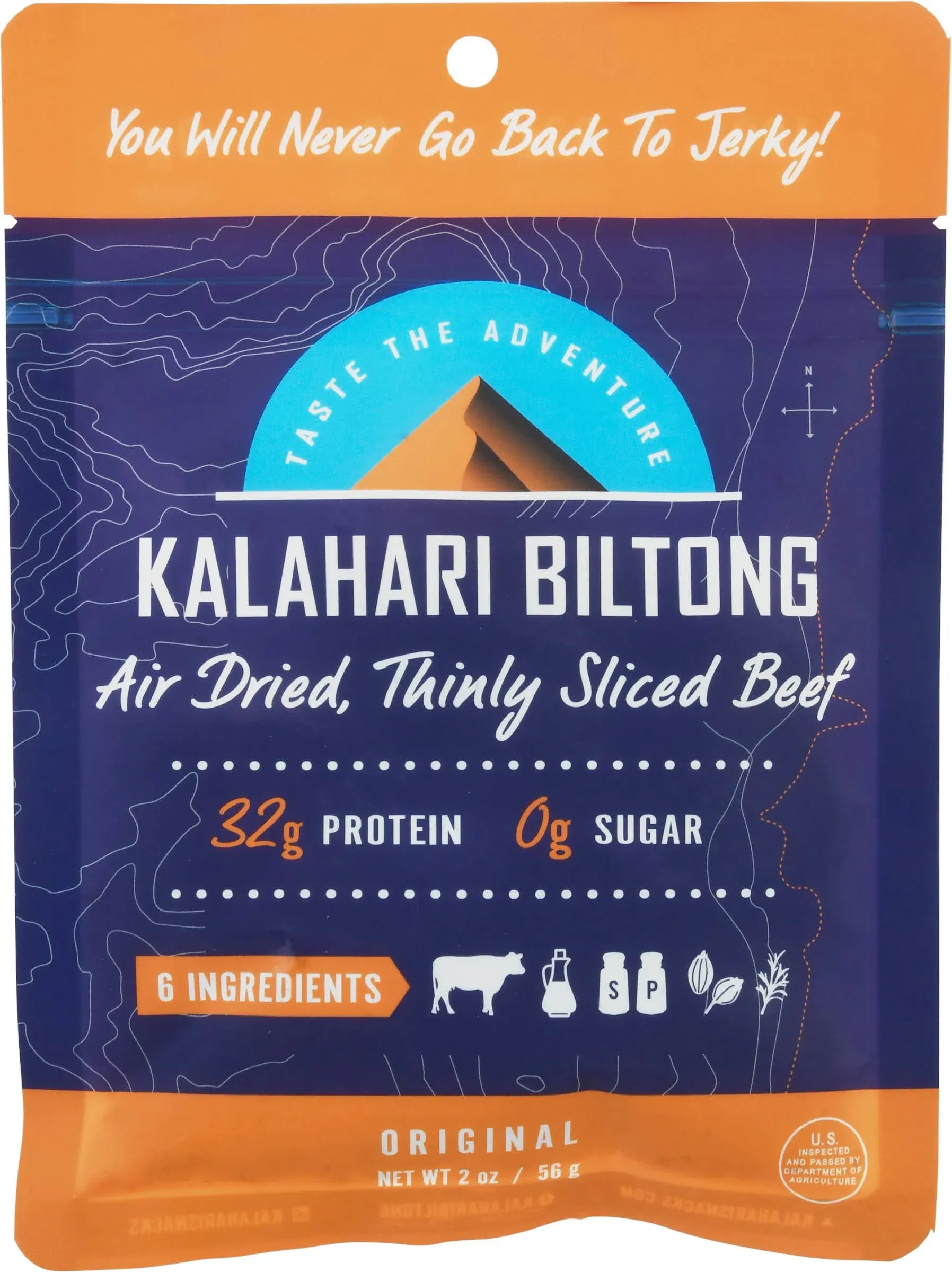 KALAHARI Original Flavor Kalahari Biltong, 2 OZ