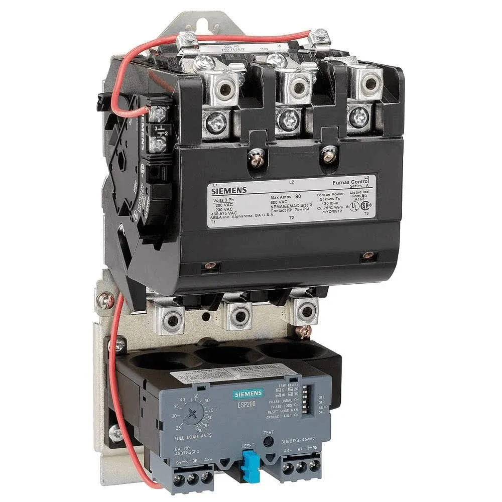 Siemens - 14DUE32AA - NEMA Magnetic Motor Starter, 120 to 240V AC Coil Volts, Overload Relay Amp Setting: 10 to 40A