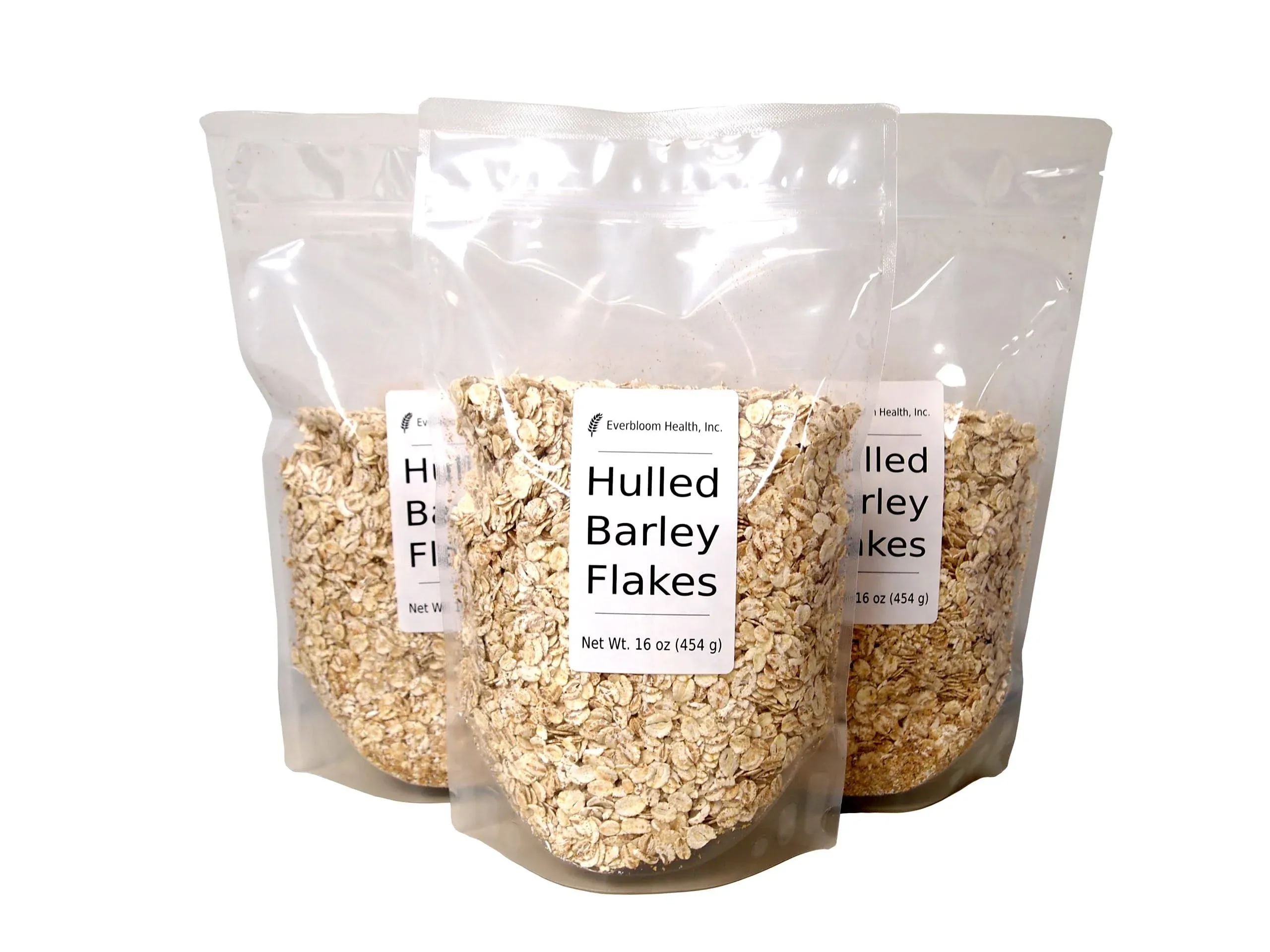 Hulled Barley Flakes, 16 oz, 3 Pack, Whole Grain